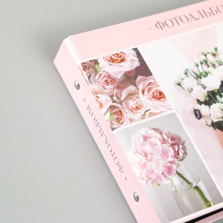 Photo album 25 sheets (corners+rings) "Flowers" 27x19 cm-6
