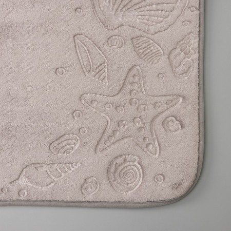 Bathroom mat “Sea bottom”, 50 × 70 cm, gray color-2