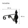 Kashpo bracket, forged, 26 cm, metal, black