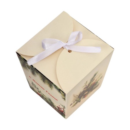 New Year. Bonbonniere, New Year's gift packaging "Winter cones", 7.5 × 8 × 7.5 cm.-3
