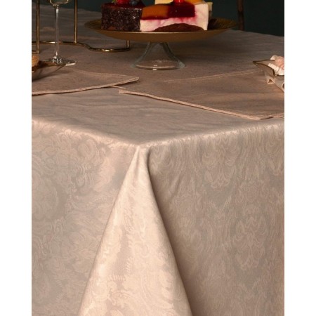 Tablecloth, size 140x180 cm, beige color-1