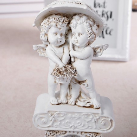 Table fireplace watches "Angels under an umbrella", h = 26 cm-4