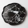 Ceramic Black Marble Coramic plate, 27 cm, black color