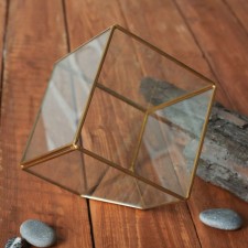 Florarium frame 12.5x12.5 cm, gold