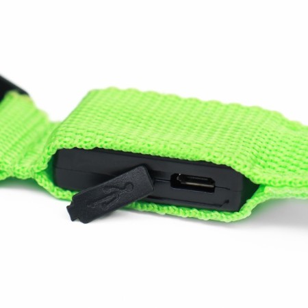 Collar with backlight, charging from USB, size XS, Osh 28-38 cm, 3 modes, green-10