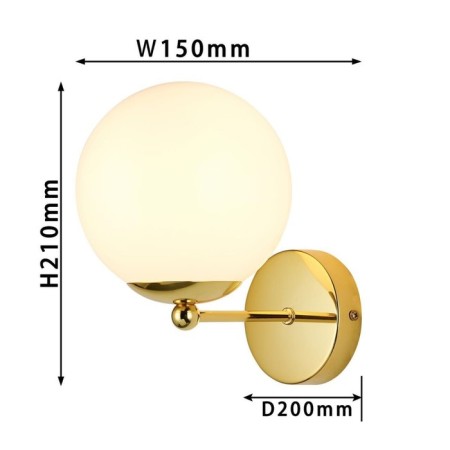 Windwall of Undine 150 mm, 150 mm, 205 mm, E14 40W-2