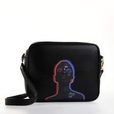 Women's bag over the shoulder Textura, small, black color