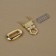 Bag -1 × 1.5 cm fastener, golden color