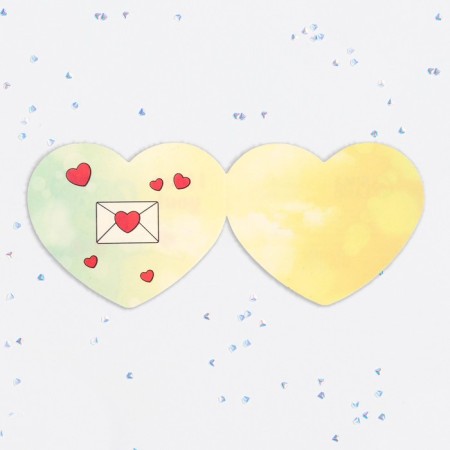 Valentine Double postcard "I love you!" bear-2