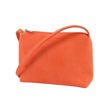 Female bag, artificial leather, orange 20x6.5x14 cm