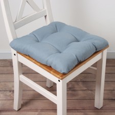 Siddle on a chair with ties - 2pcs. Dolyana col. Gray 40x40 cm, 100% p/e, Gabardin 153 g/m2
