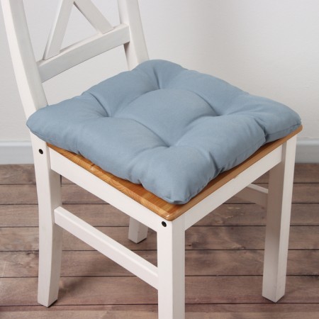 Siddle on a chair with ties - 2pcs. Dolyana col. Gray 40x40 cm, 100% p/e, Gabardin 153 g/m2