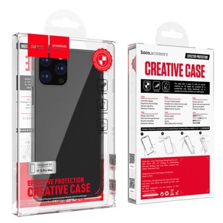 Hoco case for iPhone 13 Pro Max, polyurethane (TPU), thickness 1 mm, black-7