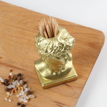 David toothpick stands, gold, 5x5x9 cm-2