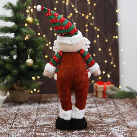 Soft toy "Santa Claus - Puzanchik" 10x52 cm, red -green-2