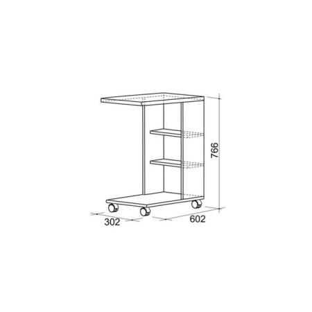 Baste Malta table, 602x302x766, white matte-1
