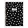 Notebook A5, 60 sheets in a cage on the crest of Black & White "Hearts", covered cardboard, lamination Soft Touch
