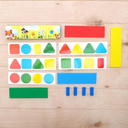 Logical pyramid "Colors and forms", EVA material, cards with tasks, according to the Montessori Methodology-2
