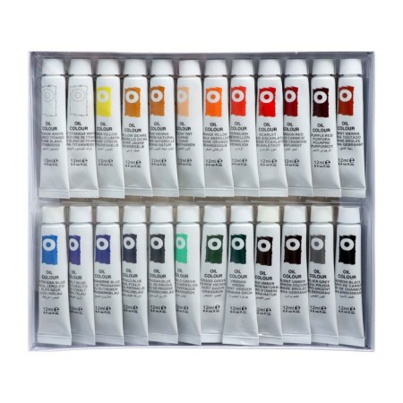 Oil paints 12 ml, in a metal tube, in a cardboard box, 24 colors-1
