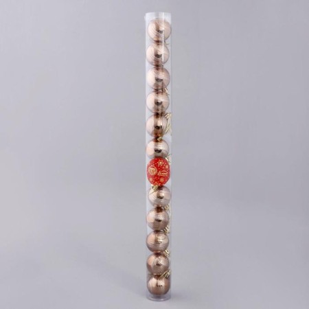 Set of balls plastic D-4 cm, 12 pcs "Vertical" brown-1