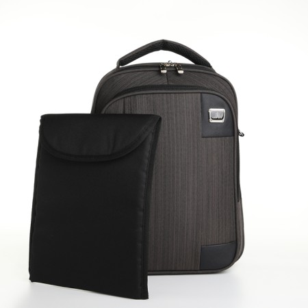 Backpack - male bag, textiles, gray color-5