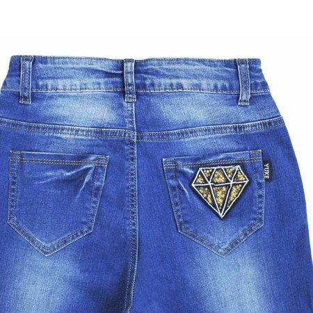 Jeans for girls, height 122 cm, blue color-3