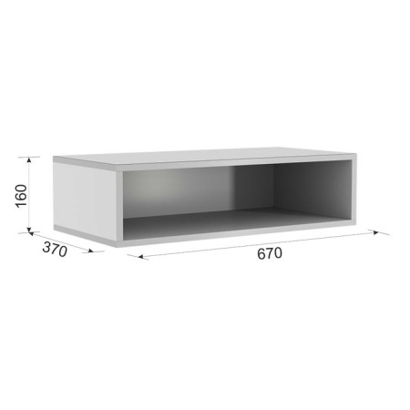 Hall-shelf 48, 670 × 370 × 160 mm, fuchsia color-1