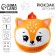 Baby plush backpack for a girl, round Lisenok, 18 × 18 cm