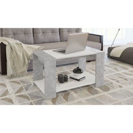 Journal table "Aurora", 890 × 500 × 480 mm, white color / atelier light