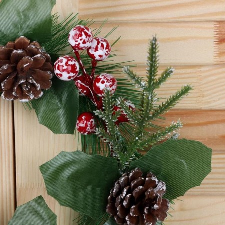 New Year's Wreath D-18 cm "Gloria" cones and berries-1