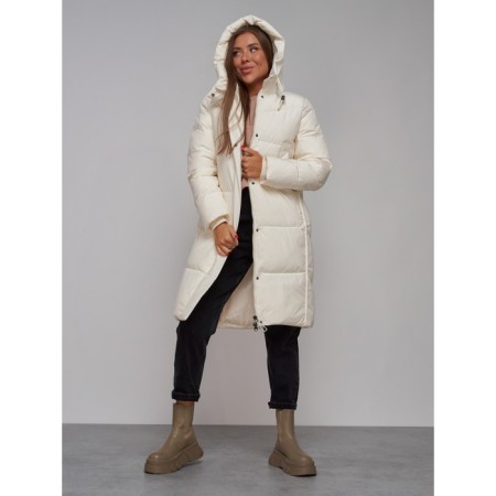 Coat insulated winter female, size 46, color light-beige-17