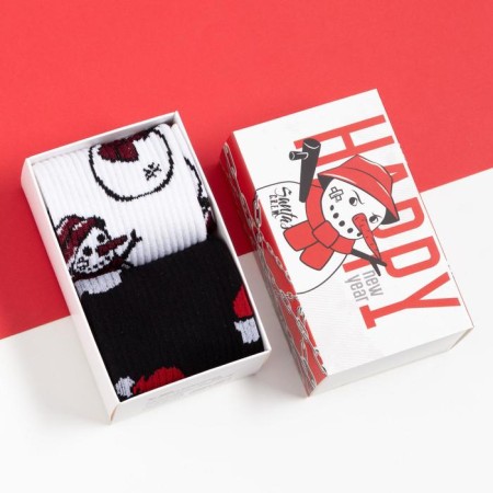 Set of New Year's male socks "Snowman" p. 41-44