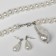 Set 2 objects: earrings, necklace "Pearl" ball No. 8, white color in silver, l = 45 cm