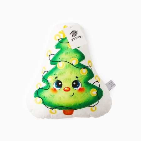 New Year. Pillow Ethel "Cute Christmas tree" 32x38 cm, 100 p/e, velor-4