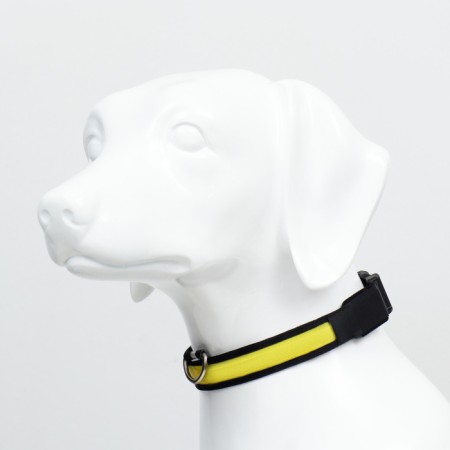 Collar with flash lighting 3 lumineshes, size XL, Osh 52-60 x 2.5 cm yellow-2
