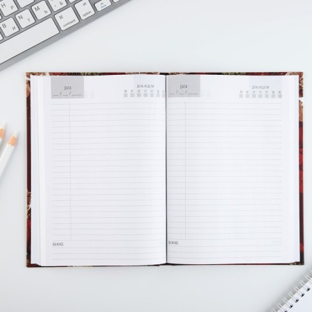 Diary A5, 80 liters, solid cover "Bordeaux teacher"-2