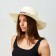 Women's hat with a leopard strap minku Milk color, river 58