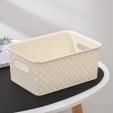 Birch Birch Violet basket, 3 l, 23.5 × 17.3 × 10.5 cm, ivory color.