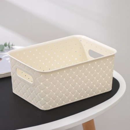 Birch Birch Violet basket, 3 l, 23.5 × 17.3 × 10.5 cm, ivory color.