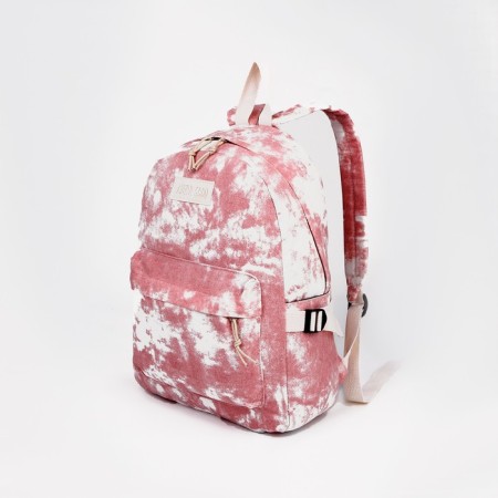 Young backpack from textiles on lightning, 3 pockets, pink color-2