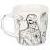 Set of mug for coloring with a Christmas tree, 300 ml of Spider-Men, Spider-Man