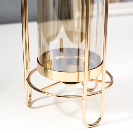Summary Metal for 1 candle "Limard" Gold 30x11x11 cm-2