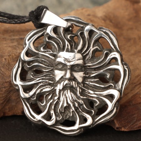 The amulet "Yarilo-Sole", metal pudter, art casting, d = 4 cm-1