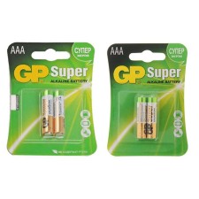 Battery Alkalin GP Super, AAA, LR03-2BL, 1.5V, blister, 2 pcs.