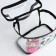 Cosmetic bag with lightning, black color