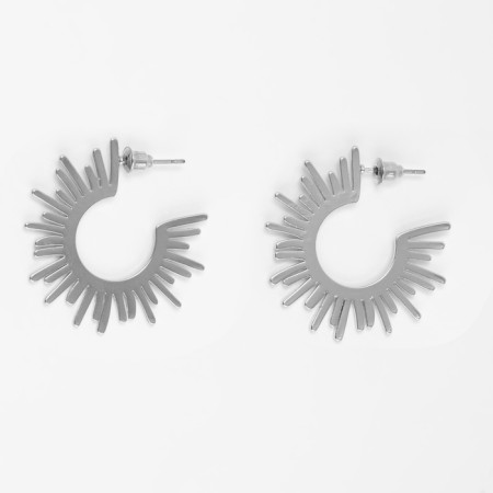 Earrings Metal "Atmosphere" Sun, Yarilo, Color silver-2