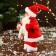 Santa Claus "in a patterned vest, with gifts" moves, with a backlight, 24 cm, red