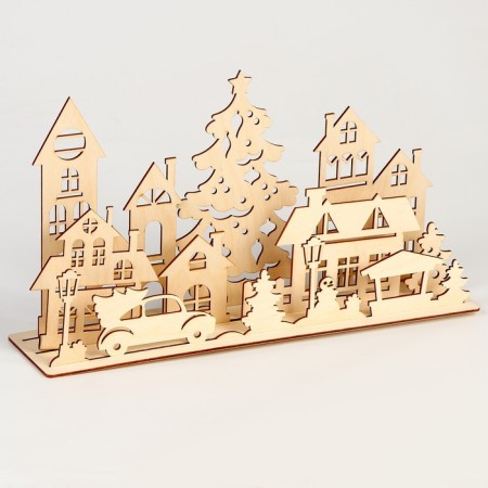 New Year's blanks for creativity. Decoration for the house "New Year! City"-2