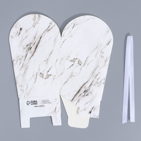 Bonbonniere box, gift packaging, “marble”, 7.5 x 8 x 7.5 cm-6