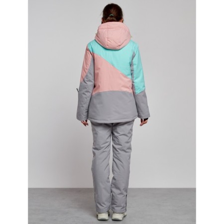 Ski costume female winter, size 50, pink color-3